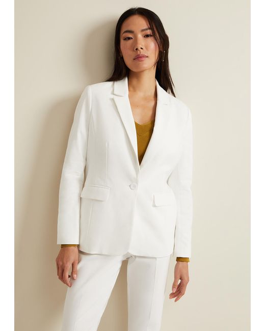Phase Eight Natural Ulrica Petite Fitted Suit Jacket