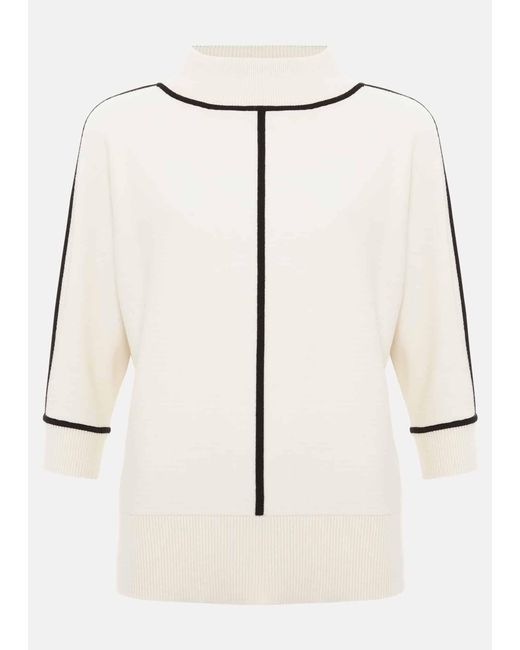 Phase Eight Natural Hallie Tipped Jumper