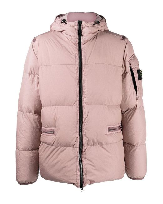 Stone Island Synthetic Garment Dyed Crinkle Reps Rny Down Hooded