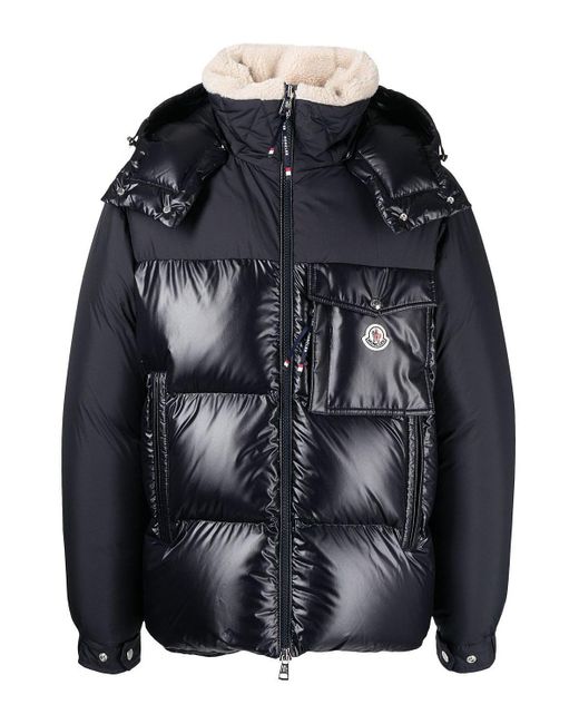 Moncler Wool Bayuda Jacket in Navy (Black) for Men | Lyst UK