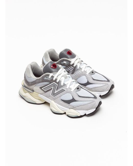 New Balance 9060 Leather, Suede And Mesh Low-top Trainers in White for Men  | Lyst