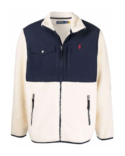 Polo Ralph Lauren Polo Fleece Jacket in White for Men - Lyst