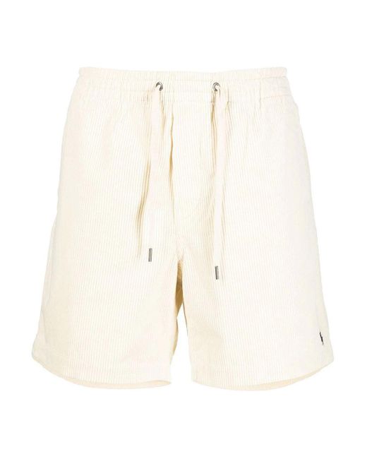 Polo Ralph Lauren 8w Corduroy Flat Short in White for Men | Lyst UK