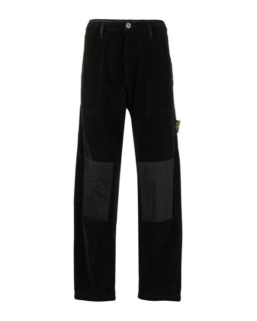 Stone Island Corduroy 400, Garment Fatigue Pants in Black for Men | Lyst UK