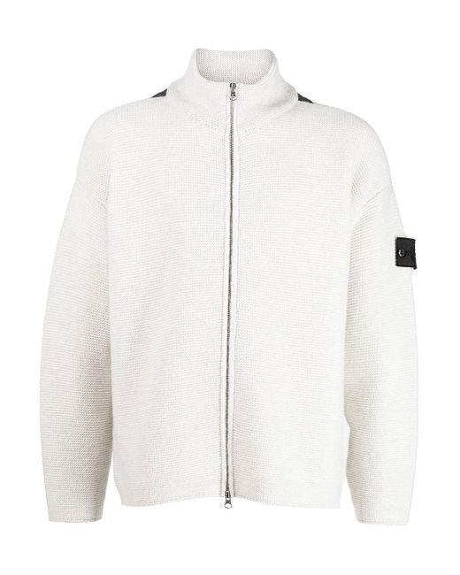 Stone Island Shadow Project Geelong Wool Track Jacket Knit in White for ...