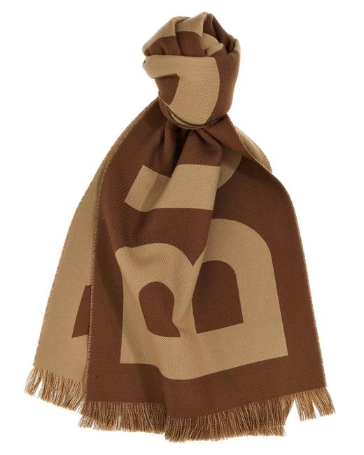 Burberry Logo Scarf Scarves, Foulards in Brown Lyst