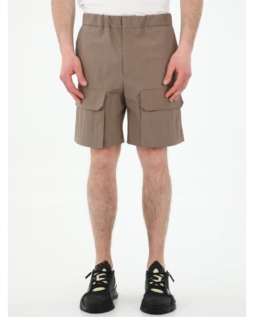 Fendi - Men's - Men Bermuda Shorts - Brown - Cotton - Shorts