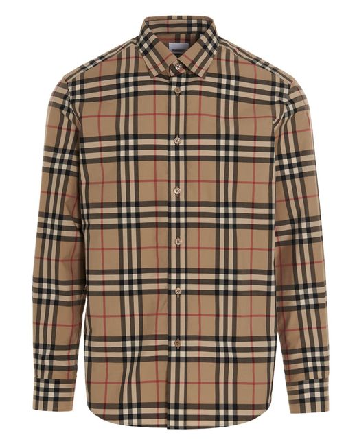 Burberry Caxton Shirt in Gray for Men | Lyst
