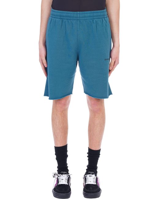 Off-White c/o Virgil Abloh Logo-print Swim Shorts in Blue for Men Mens Clothing Beachwear 