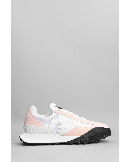 New Balance Xc72 Sneakers In Suede And Fabric in RosePink (White
