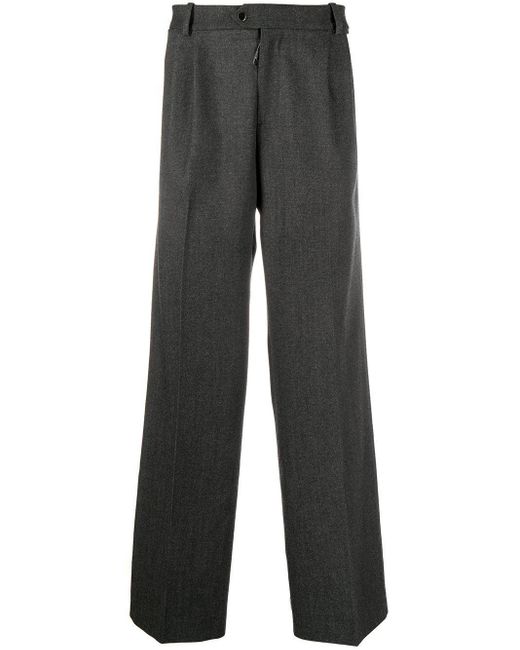Slacks and Chinos Casual trousers and trousers Save 54% Off-White c/o Virgil Abloh Wool Pants With Logo Print in Black Mens Clothing Trousers for Men Grey 