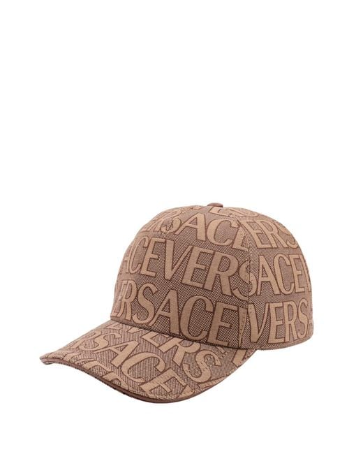 Versace Leather Lined Hats in Brown for Men | Lyst UK