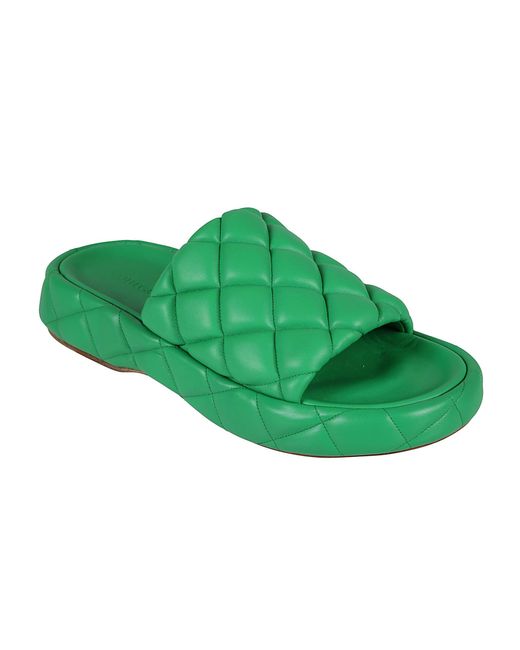 slides and flip flops Sandals and flip-flops Mens Shoes Sandals Bottega Veneta Grass Leather Padded Sa in Green for Men 