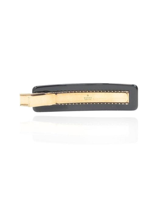 Gucci Bejewelled Hair Clip in Black Lyst