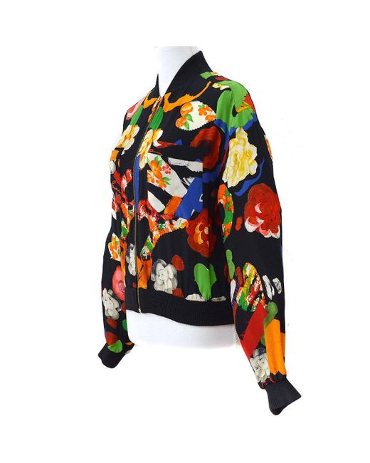 Chanel silk shop bomber jacket