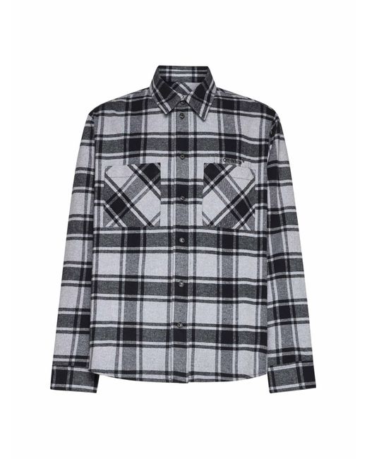 Off-White c/o Virgil Abloh Outline Arrow Check Flannel Shirt in Grey for  Men | Lyst UK