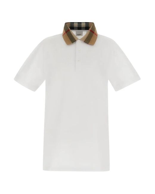 Burberry Men's Check Collar Polo Shirt