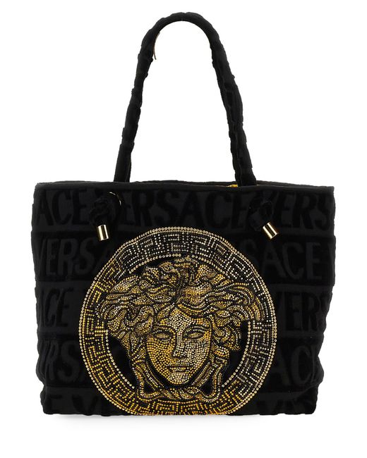 Versace Terry Shopper Bag in Black Lyst