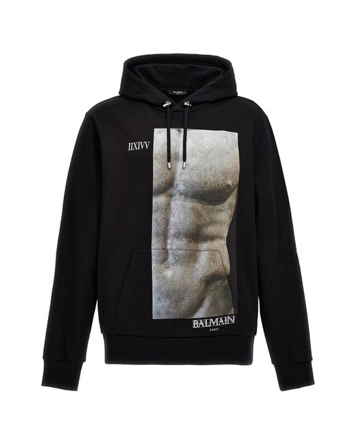 Balmain black deals hoodie mens