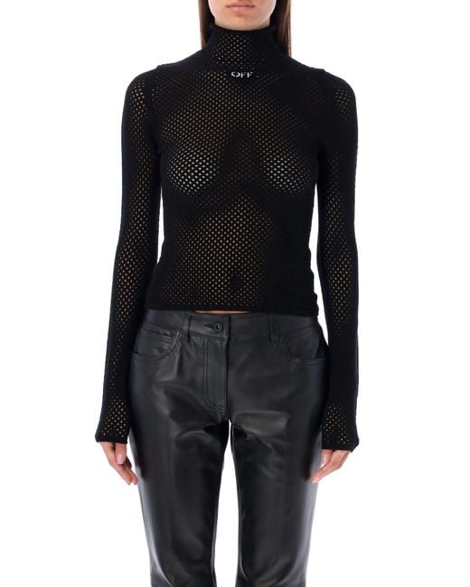 Off white deals black turtleneck