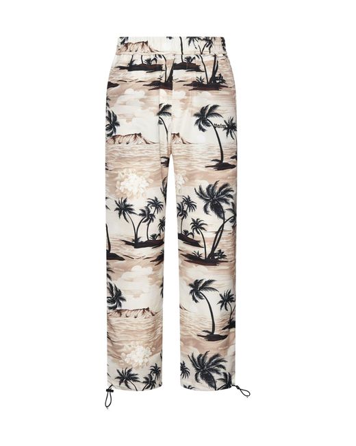 Palm Angels Hawaiian Dream Nylon Track Pants in White for Men | Lyst