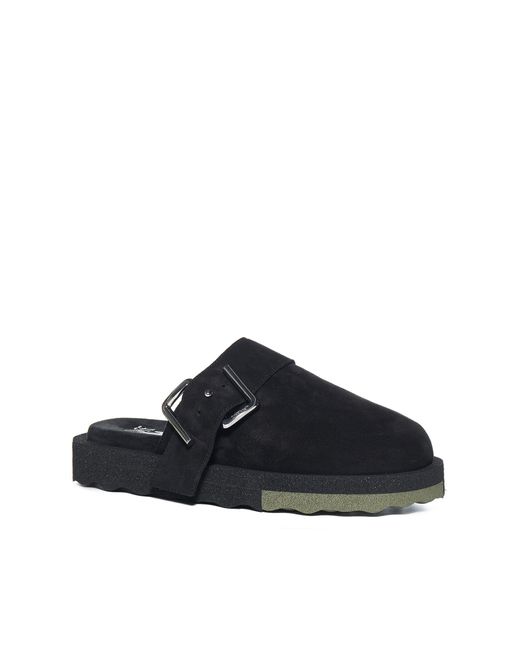 Off-White c/o Virgil Abloh Suede Comfort Slipper-style Shoes in Black for Men Mens Shoes Slip-on shoes Slippers 