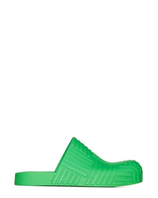 Save 40% Bottega Veneta Embossed Pool Slides in Green for Men Mens Shoes Sandals slides and flip flops 