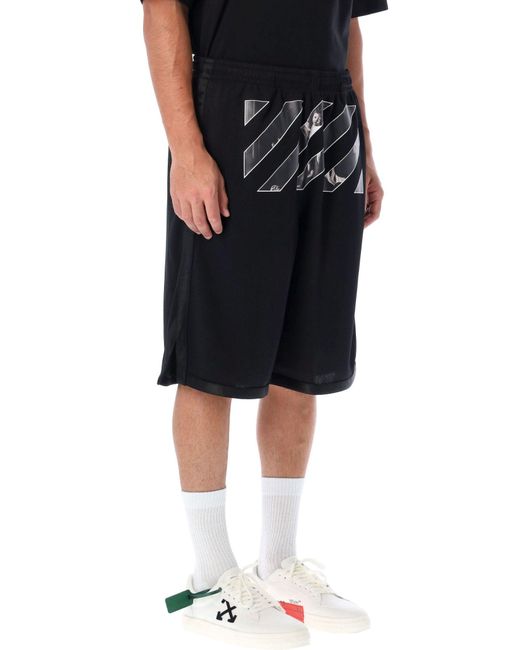 Off-White c/o Virgil Abloh Caravaggio Mesh Shorts in Black for Men | Lyst