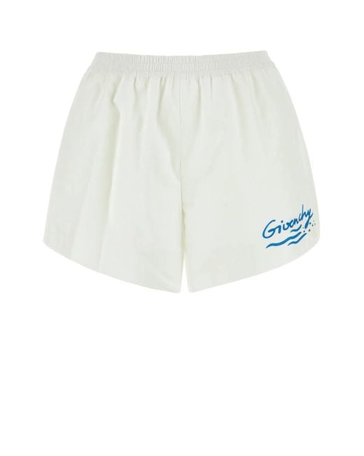 Givenchy White Cotton Shorts Lyst