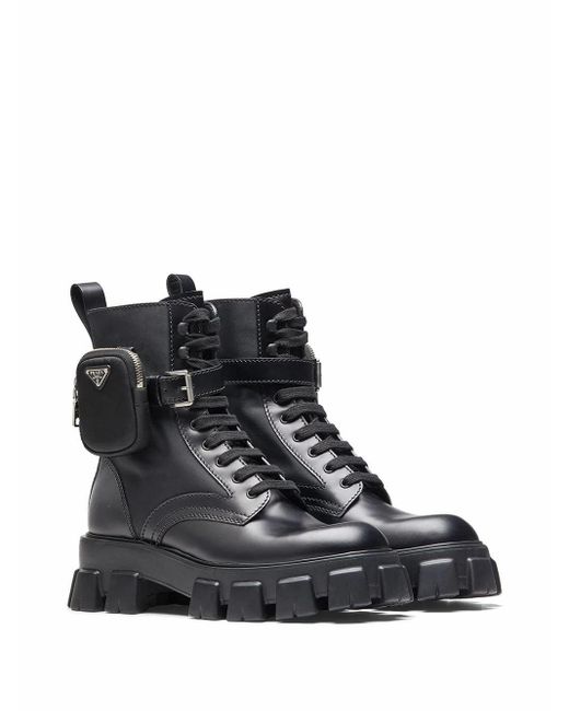 prada 55 leather ankle boots