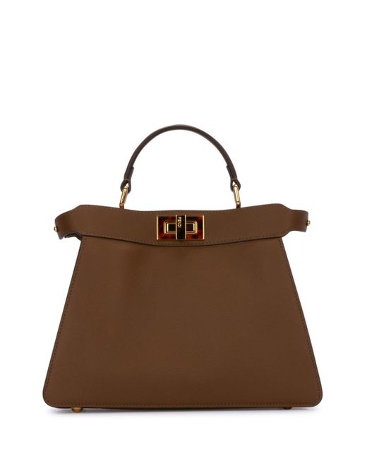 Fendi Peekaboo I See U Small Top Handle Bag in Brown Lyst UK
