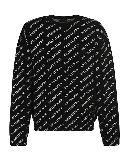 Balenciaga black and white logo sweatshirt sale