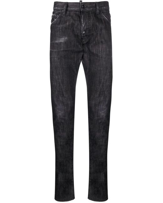 DSquared² Black Stretch-cotton Jeans in Blue for Men | Lyst