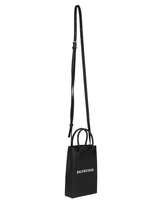 Balenciaga Shopping Phone Holder Bag in Black for Men | Lyst