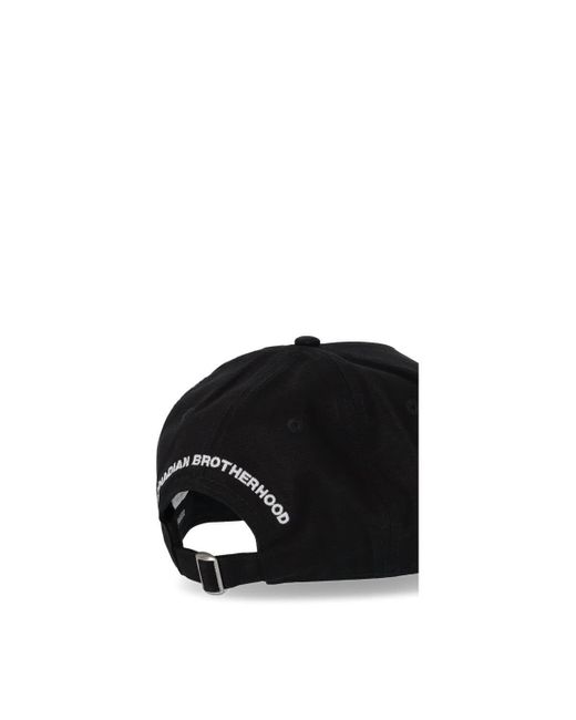 Mens Hats DSquared² Hats Save 2% DSquared² Cotton Logoed Baseball Cap in Black for Men 