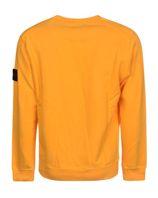 Stone Island Cotton Logo Sleeve Sweatshirt in Yellow (Orange) for Men -  Save 41% | Lyst