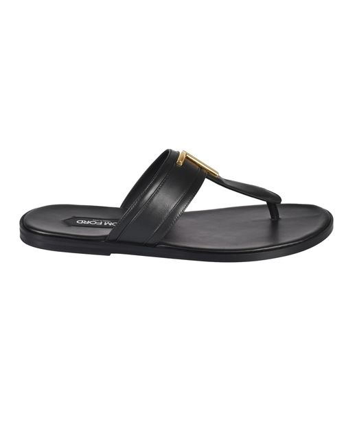 Tom Ford Toe Post Sandals in Black for 