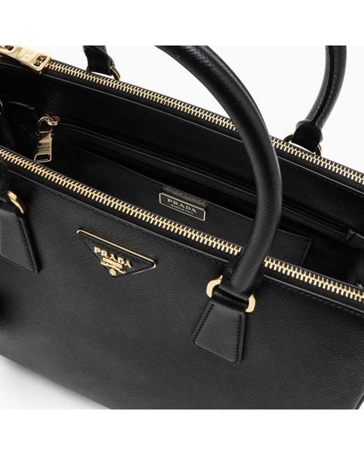 Black Prada Large Saffiano Galleria Tote Bag
