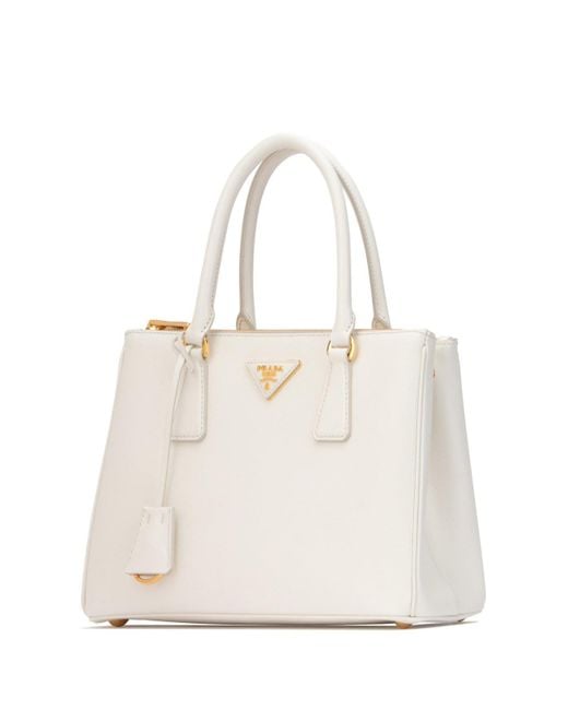 Prada Galleria Saffiano Leather Medium Bag White