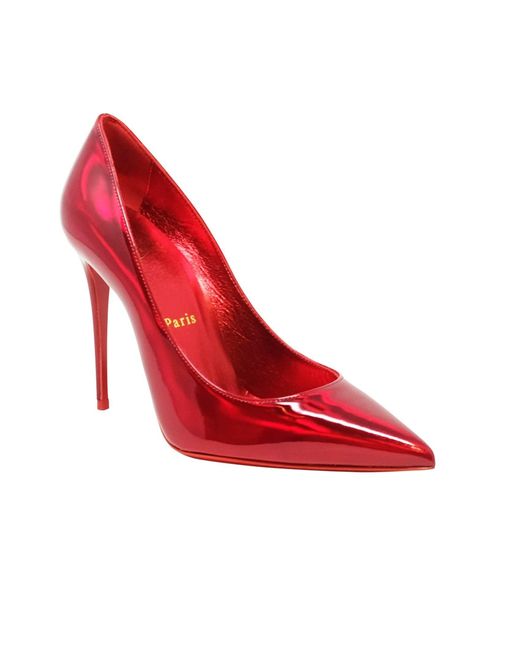 CHRISTIAN LOUBOUTIN Red So Kate 120 Patent-leather Pumps 