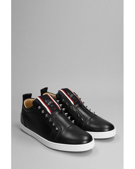 Christian Louboutin F.A.V Fique A Vontade Leather Sneakers - Navy - 43