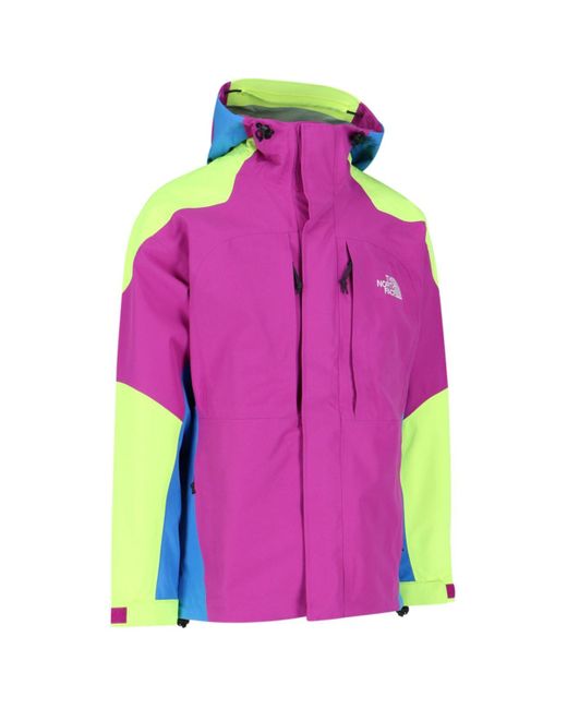 Pink color block outlet jacket