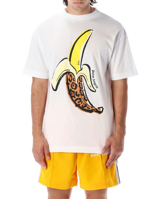 Palm Angels Banana T-shirt in White for Men - Save 50% | Lyst