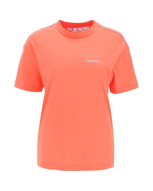 Off-White c/o Virgil Abloh Chest Logo T-shirt in Orange