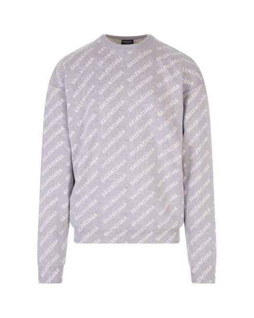 balenciaga sweater mens grey