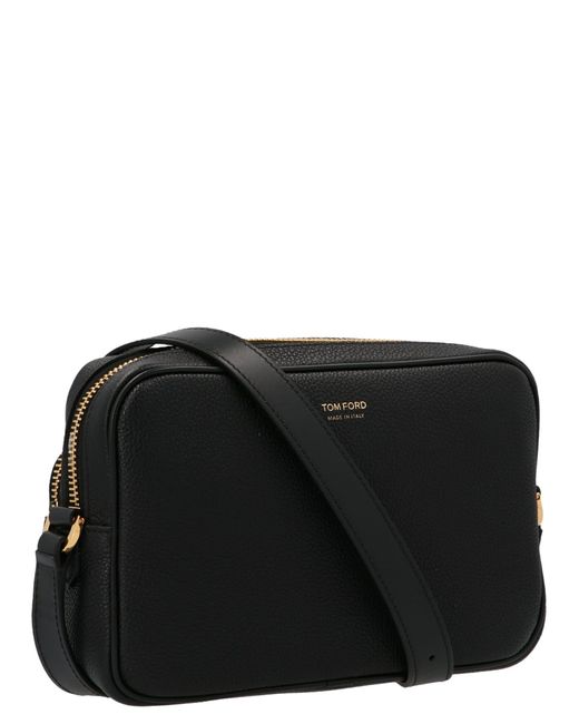 Tom Ford Grained Leather Shoulder Bag in White for Men Mens Messenger bags Tom Ford Messenger bags 