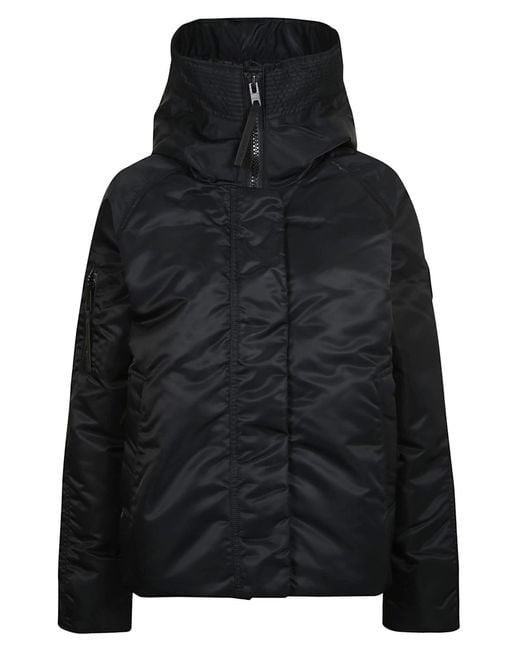 Canada Goose 'everleigh' Hooded Bomber Jacket in Black Lyst UK