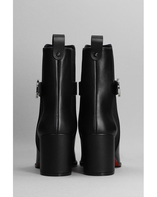 CL Chelsea Leather Ankle Boots in Black - Christian Louboutin