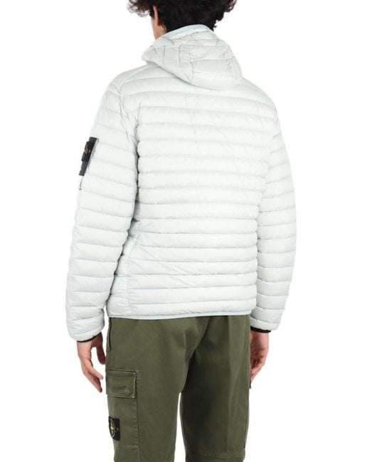 Stone Island Other Materials Outerwear Jacket in White for Men | Lyst