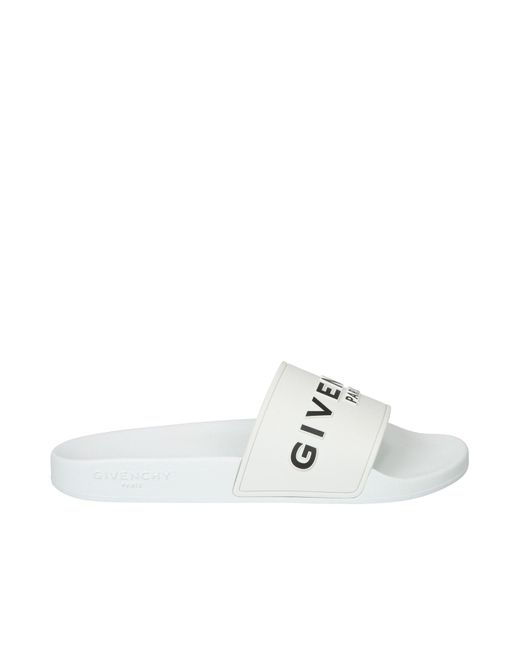Givenchy Rubber Slide Sandals Women in White Lyst